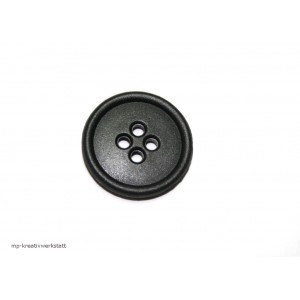 1 Stk Knopf 4Loch einfarbig schwarz  Dm 20mm 